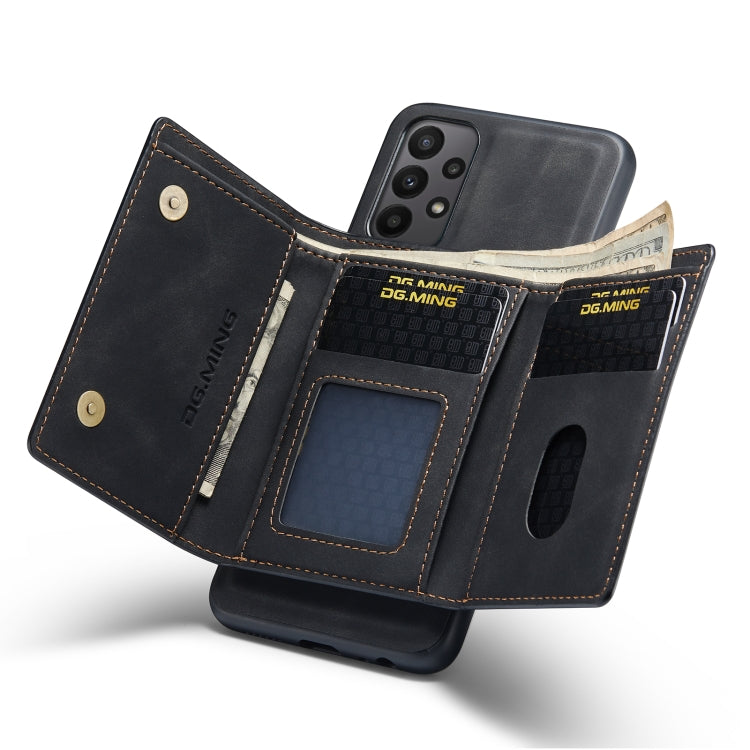 DG.MING M1 Series 3-Fold Multi Card Wallet + Magnetic Phone Case, For Samsung Galaxy A23 5G