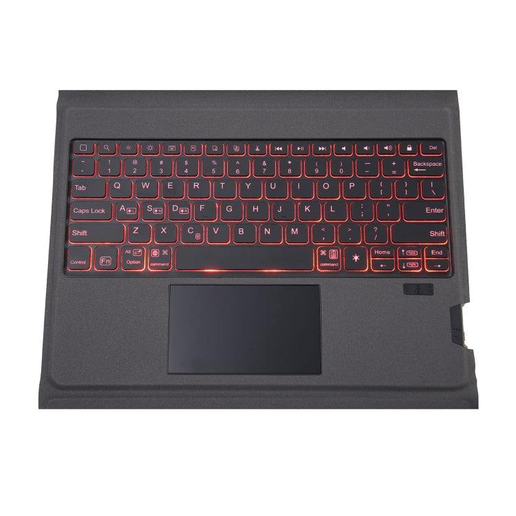 T01S Integrated Bluetooth Keyboard Leather Case with Backlight & Touchpad & Holder For iPad Pro 11 2021 / 2020 / 2018(Black)