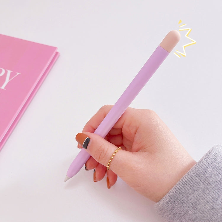 Contrasting Color Silicone Protective Case For Apple Pencil 2(Pink)