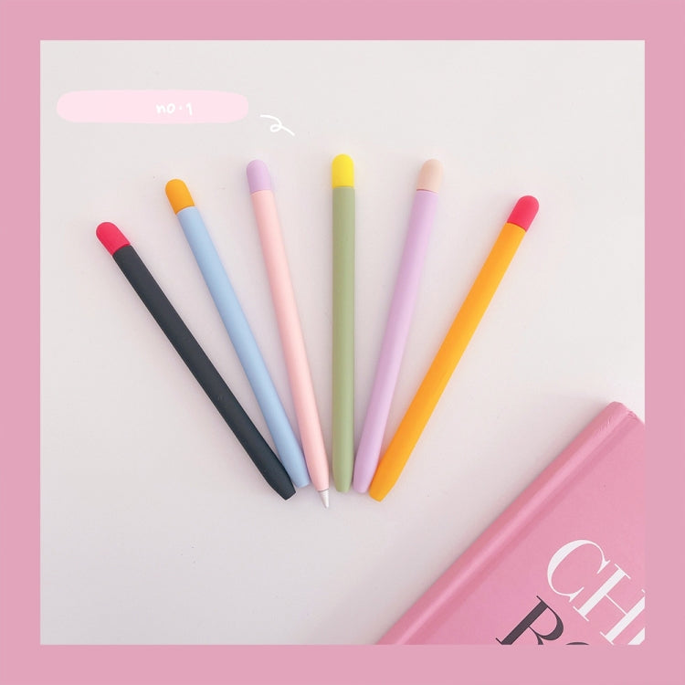Contrasting Color Silicone Protective Case For Apple Pencil 2(Pink)