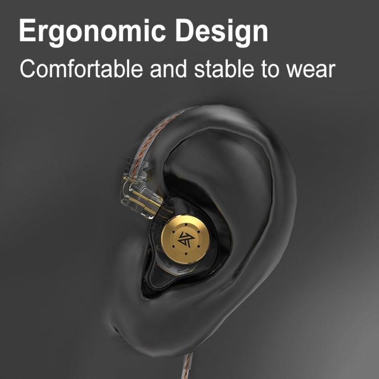 KZ-EDX PRO 1.25m Dynamic HiFi In-Ear Sports Music Headphones, Style:Without Microphone(Transparent Cyan)