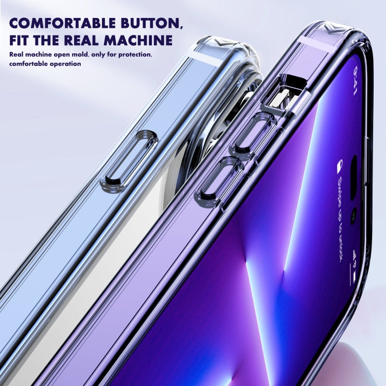 For iPhone 14 Pro Max Crystal Clear Shockproof Phone Case (Transparent)
