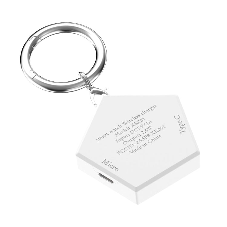 For Samsung Galaxy Watch5 / 5 Pro / 4 / 3 / Active 2 /  Active Portable Universal Smart Watch Charger(White)
