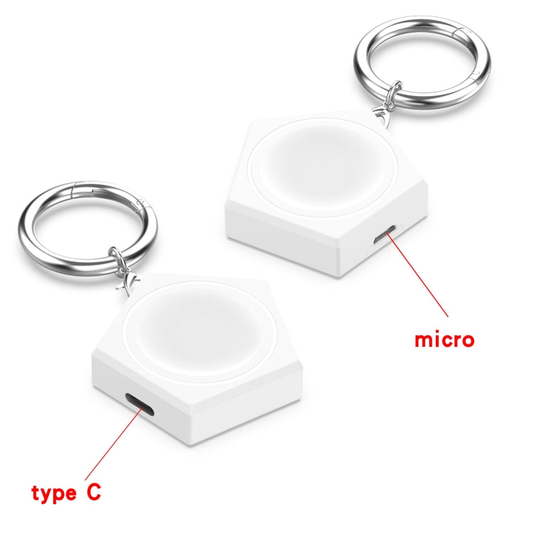 For Samsung Galaxy Watch5 / 5 Pro / 4 / 3 / Active 2 /  Active Portable Universal Smart Watch Charger(White)