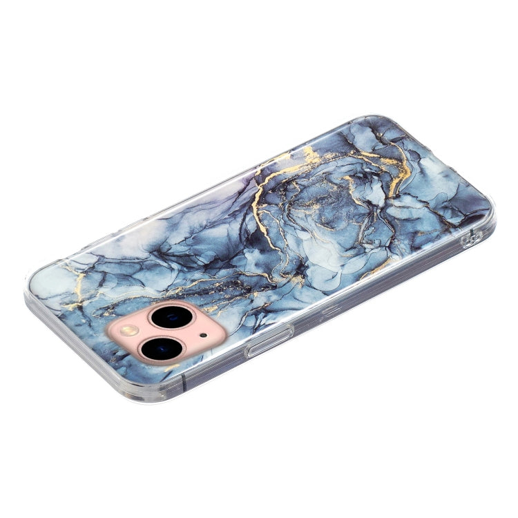 For iPhone 13 mini IMD Marble Pattern TPU Phone Case (Grey)
