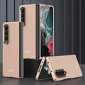 For Samsung Galaxy Z Fold4 GKK Ultra-thin Electroplating Lens Frame Phone Case(Rose Gold)