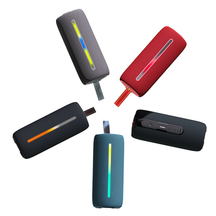 HOPESTAR P37 Outdoor Portable RGB Light Waterproof Wireless Bluetooth Speaker(Black)