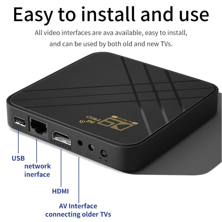 D9 PRO 2.4G/5G WIFI 4K HD Android TV Box, (US Plug)