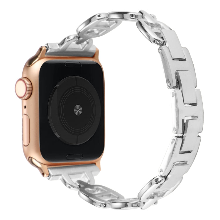 Steel Watch Band For Apple Watch Series, 7 45mm / 6&SE&5&4 44mm / 3&2&1 42mm, 7 41mm / 6&SE&5&4 40mm / 3&2&1 38mm