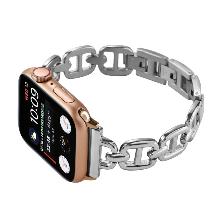 Steel Watch Band For Apple Watch Series, 7 45mm / 6&SE&5&4 44mm / 3&2&1 42mm, 7 41mm / 6&SE&5&4 40mm / 3&2&1 38mm