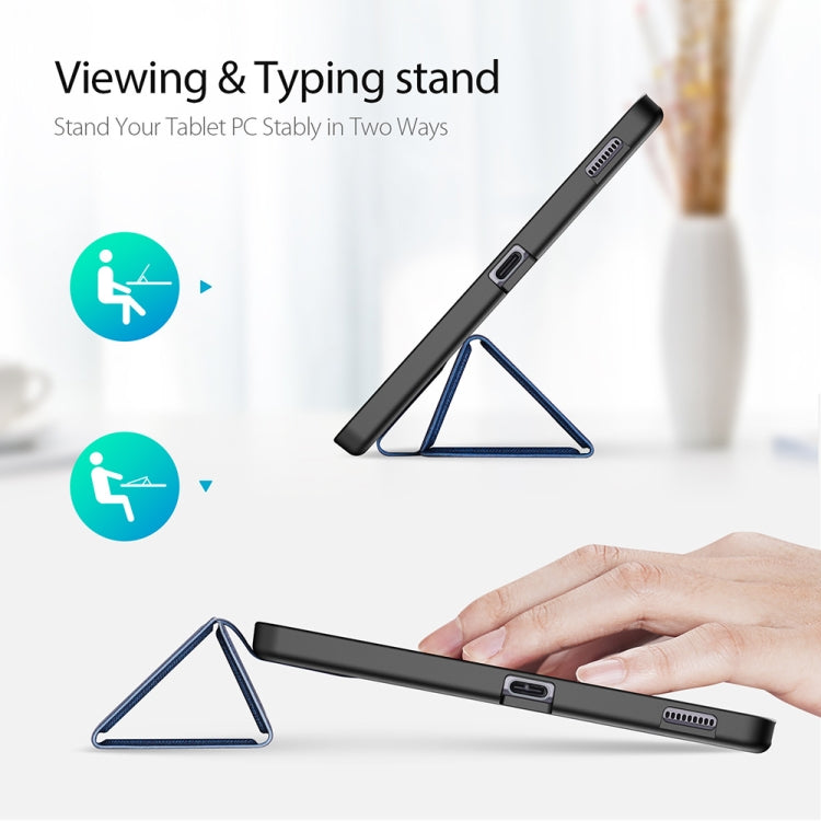 DUX DUCIS Domo Series Horizontal Flip Magnetic PU Leather Case with Three-folding Holder & Pen Slot, For Galaxy Tab S6 Lite 10.4 inch