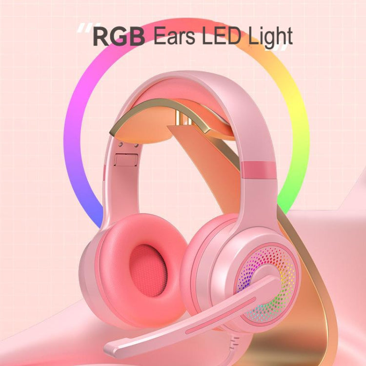 Y20 LED Bass Stereo PC Wired Gaming Headset with Microphone(Black)