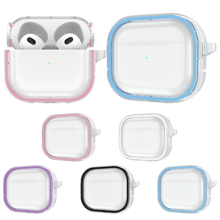 Two-color Photo Frame PC+TPU Anti-fall Wireless Earphone Case with Hook, For AirPods 1/2, For AirPods 3, For AirPods Pro