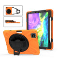 For iPad Pro 11 (2020) 360 Degree Rotation Silicone Protective Cover with Holder & Hand Strap & Long Strap & Pencil Slot, For iPad Air 2025 / 10.9 / Pro 11 2021 / 2020 / 2018