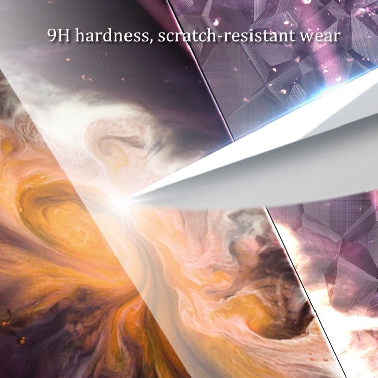For iPhone 13 Marble Pattern Glass Protective Phone Case(Typhoon)