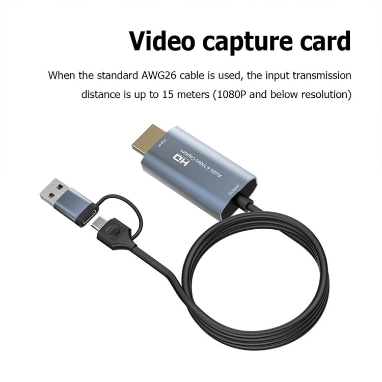 Z36 HDMI/M Male to USB-Type C/M Male HD Video Capture Card, Length: 2m