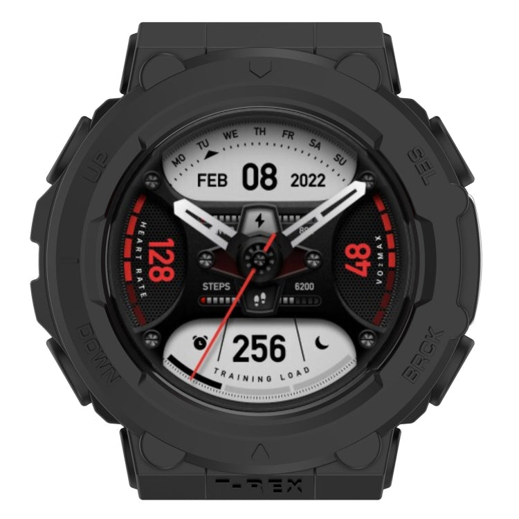 For Amazfit T-Rex 2 Armor Hollow TPU Watch Case(Black)