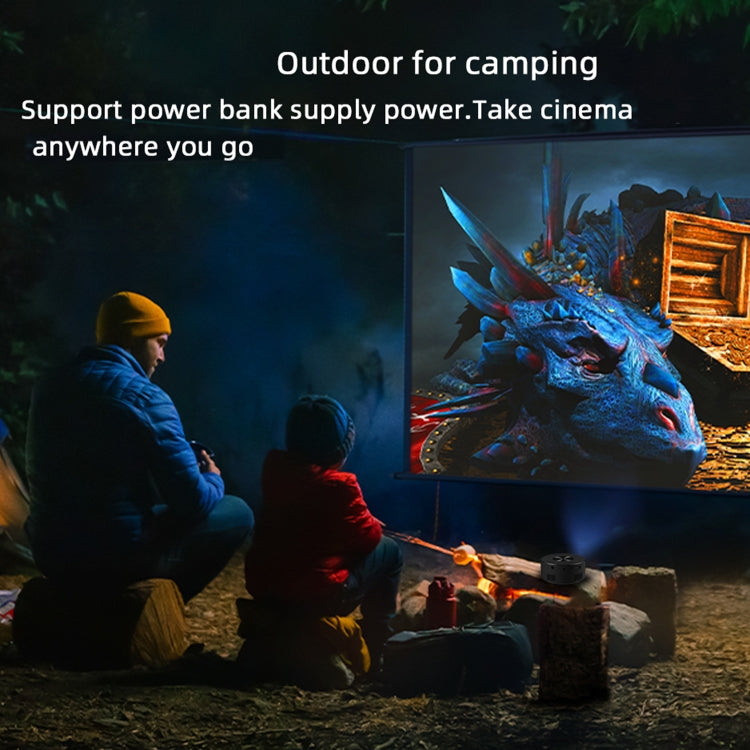 T200 1500LM 1920x1080P LED Mini Projector, UK Plug(Black)