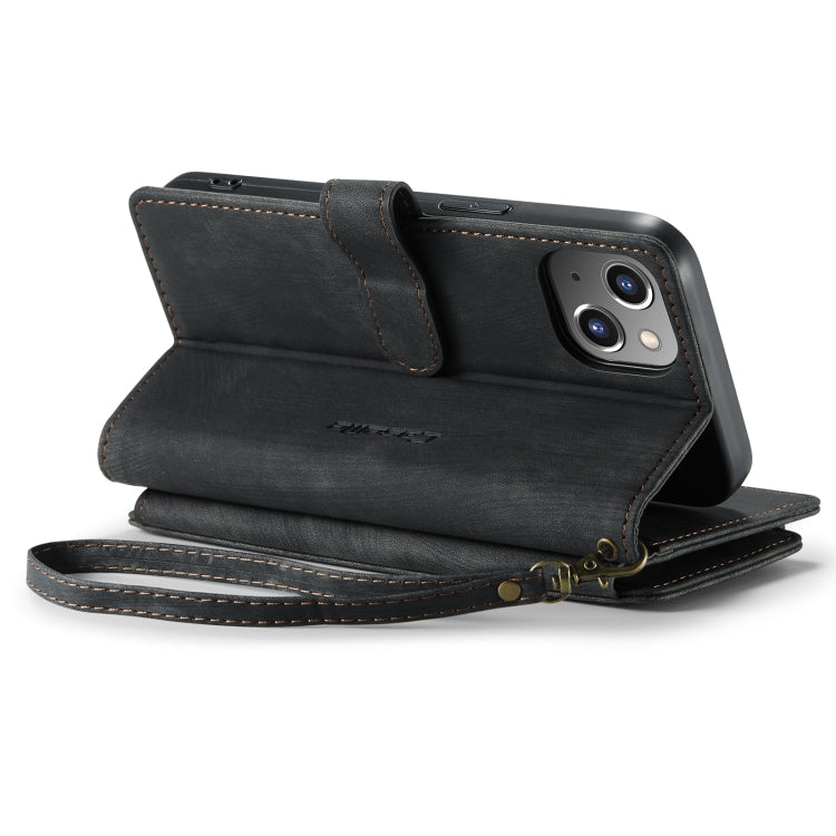 For iPhone 14 CaseMe C30 Multifunctional Phone Leather Case (Black)