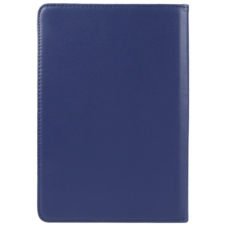 For 10 inch Tablet 360 Degree Rotation Litchi Texture Flip Leather Tablet Case(Blue)