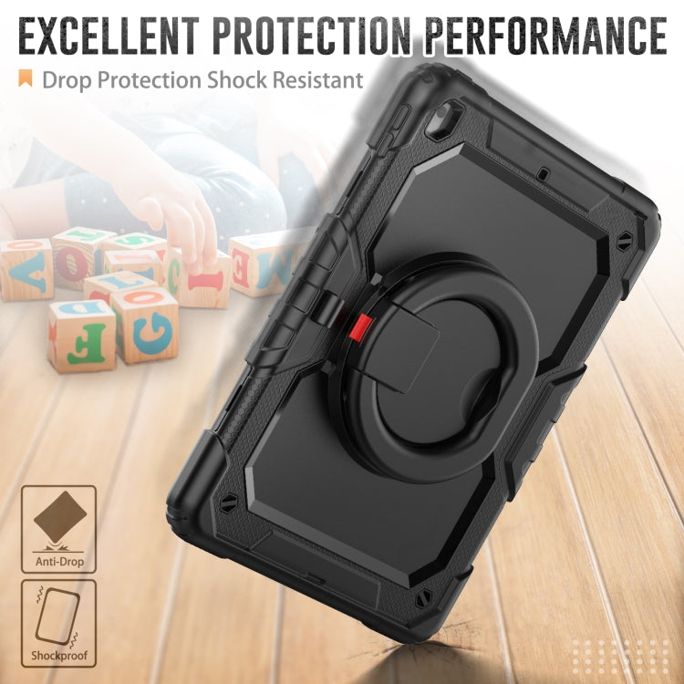 For iPad 10.2 2021 / 2020 / 2019 Bracelet Holder Silicone + PC Tablet Case(Black)