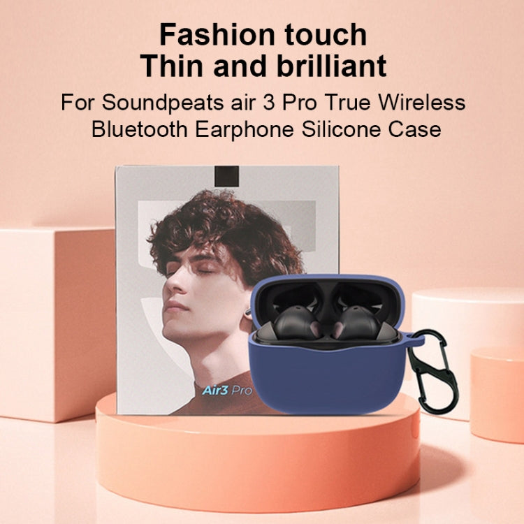 Pure Color Bluetooth Earphone Silicone Case, For SoundPEATS Air3 Pro