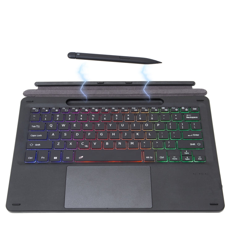 KF17S Tri-color Backlit Touch Bluetooth Keyboard, For Microsoft Surface Pro 8/Pro X