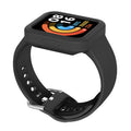 For Xiaomi Redmi Watch 2 / Watch 2 Lite Solid Color Silicone Integrated Watch Band(Black)