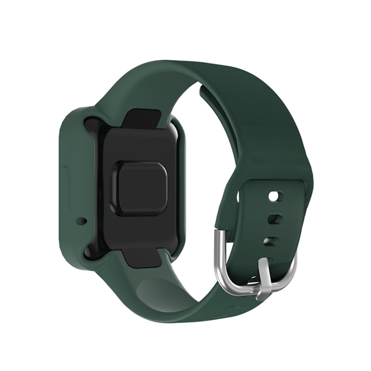 For Xiaomi Redmi Watch 2 / Watch 2 Lite Solid Color Silicone Integrated Watch Band(Black)