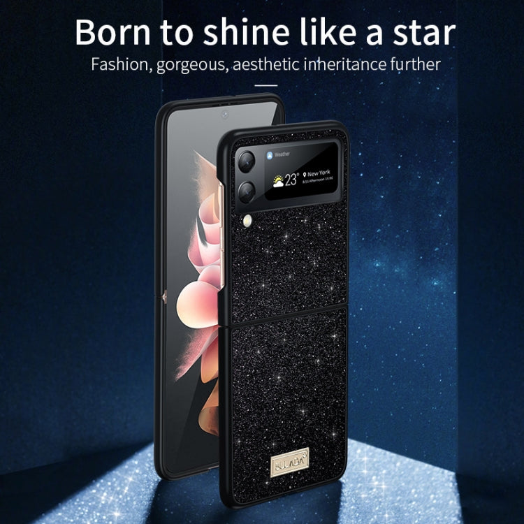 SULADA Shockproof TPU + Handmade Leather Phone Case, For Samsung Galaxy Z Flip5, For Samsung Galaxy Z Flip4