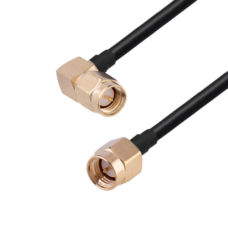 SMA Male Elbow to SMA Male RG174 RF Coaxial Adapter Cable, Length: 20cm