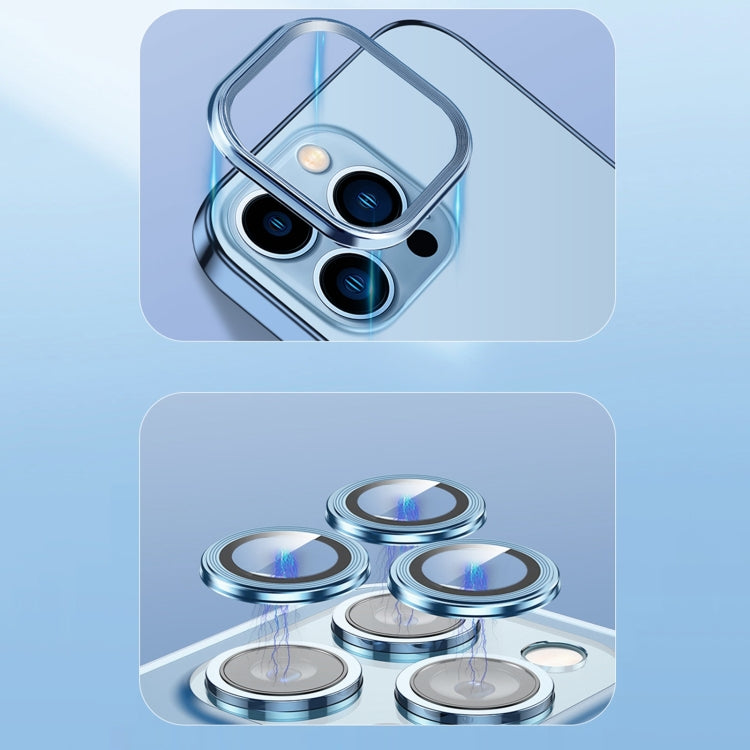 For iPhone 14 Pro Max 9D Plated Lens Film Clear Phone Case (Black)