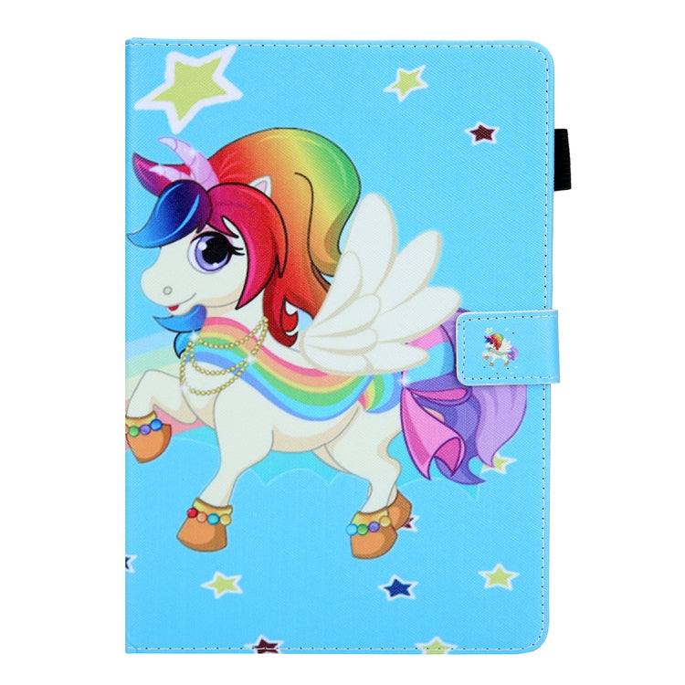 For iPad Pro 11 (2020) & (2018) Painted Pattern Tablet PC Protective Leather Case with Bracket & Card Slot & Photo Holder(Star Unicorn)