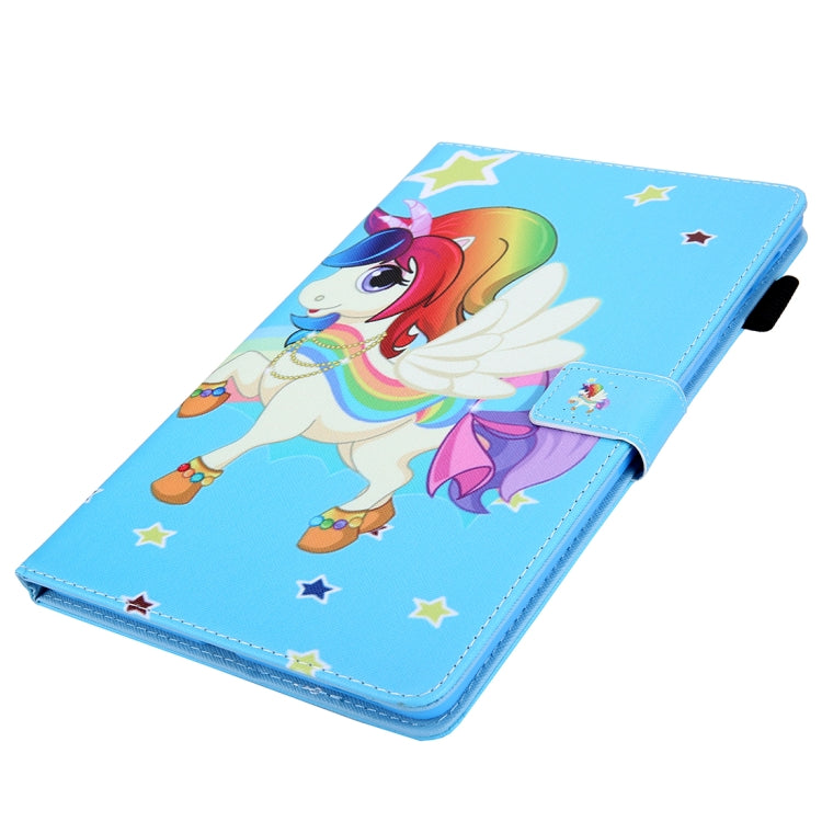 For iPad Pro 11 (2020) & (2018) Painted Pattern Tablet PC Protective Leather Case with Bracket & Card Slot & Photo Holder(Star Unicorn)