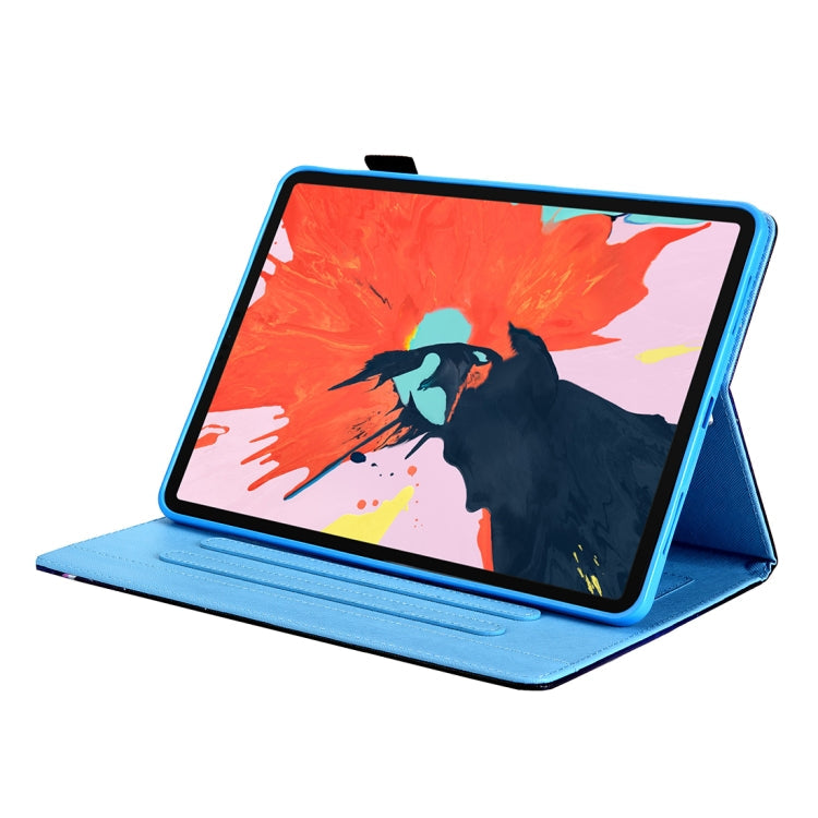 For iPad Pro 11 (2020) & (2018) Painted Pattern Tablet PC Protective Leather Case with Bracket & Card Slot & Photo Holder(Star Unicorn)
