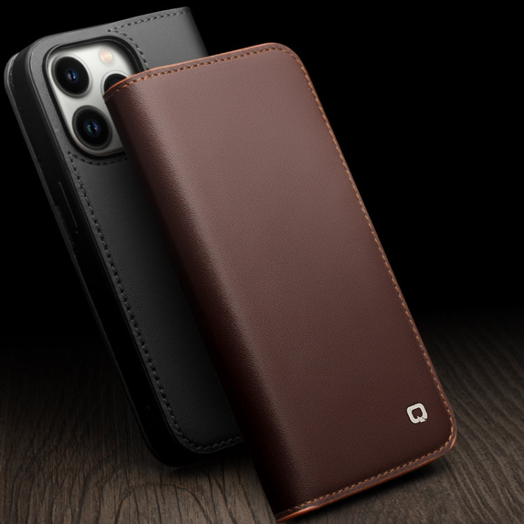 QIALINO Business Horizontal Flip PU Phone Case, For iPhone 14, For iPhone 14 Plus, For iPhone 14 Pro Max