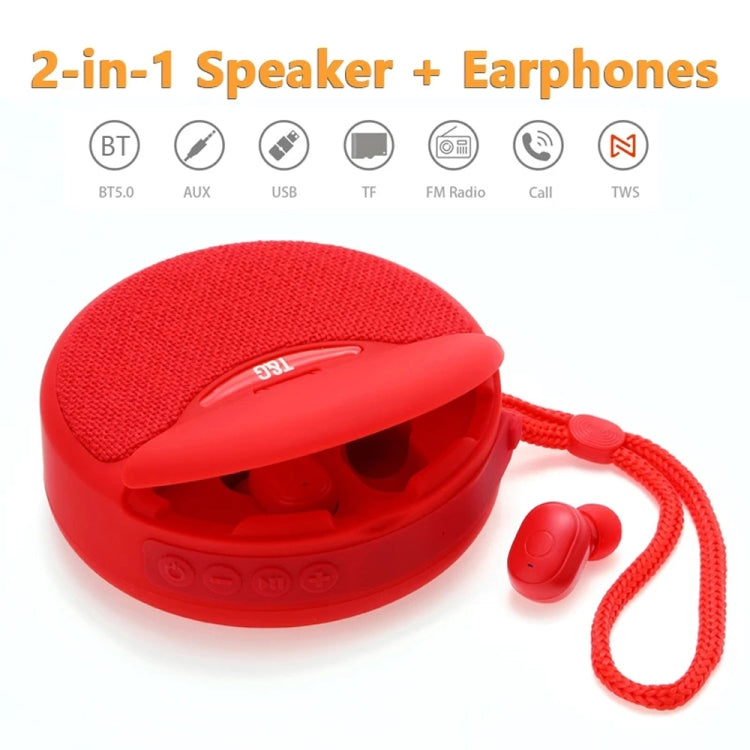 T&G TG808 2 in 1 Mini Wireless Bluetooth Speaker Wireless Headphones(Black)
