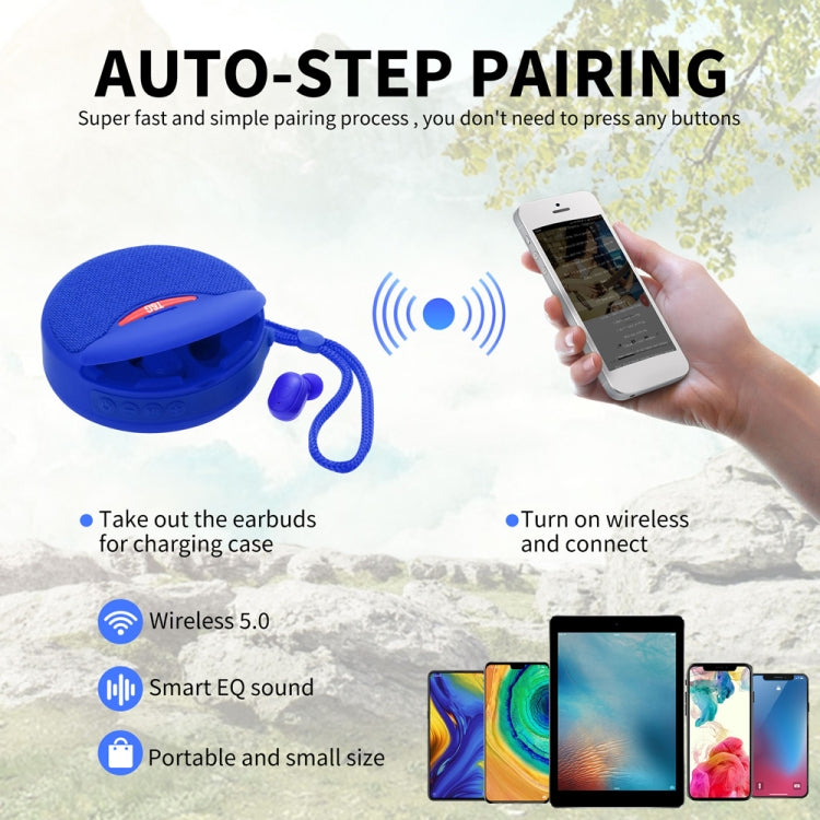 T&G TG808 2 in 1 Mini Wireless Bluetooth Speaker Wireless Headphones(Black)