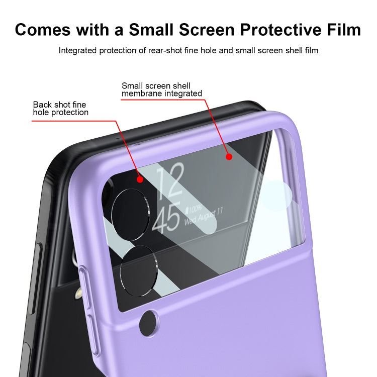 GKK Ultra-thin Full Coverage Phone Flip Case with Wristband, For Samsung Galaxy Z Flip4