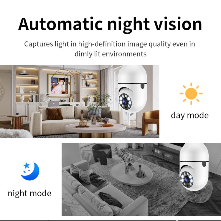 A6 2MP HD Light Bulb WiFi Camera Support Motion Detection/Two-way Audio//TF Card