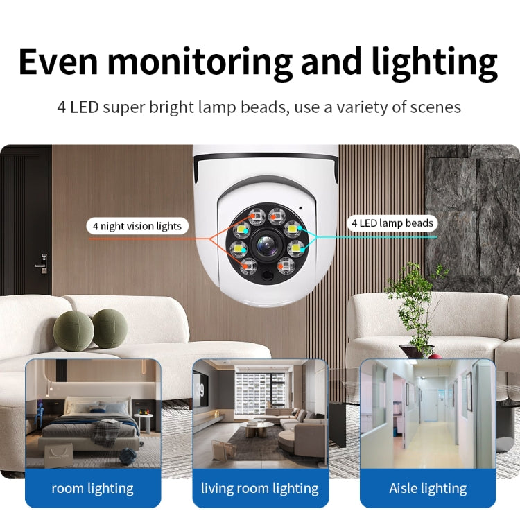 A6 2MP HD Light Bulb WiFi Camera Support Motion Detection/Two-way Audio//TF Card