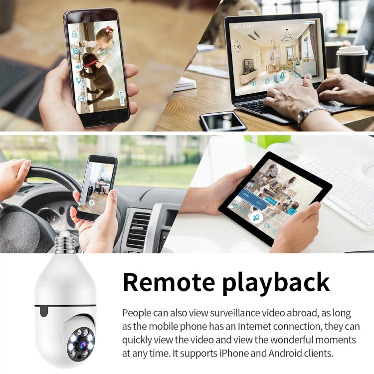 A6 2MP HD Light Bulb WiFi Camera Support Motion Detection/Two-way Audio//TF Card