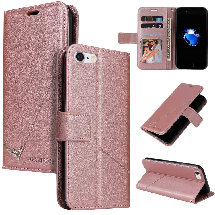 GQUTROBE Right Angle Leather Phone Case, For iPhone 7 / 8 / SE 2020 / SE 2022