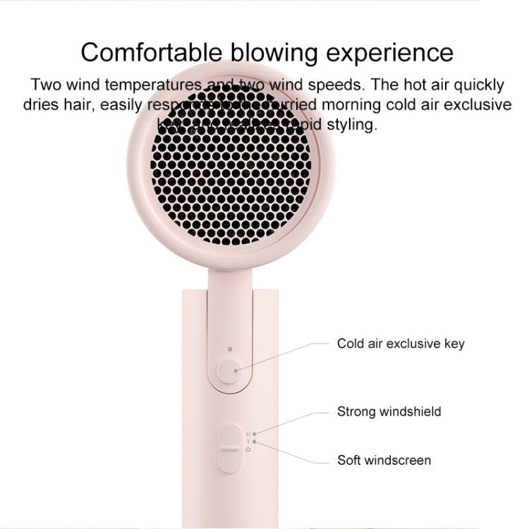 Original Xiaomi Mijia H100 Negative Ion Portable Electric Hair Dryer, US Plug, H100 (Pink)