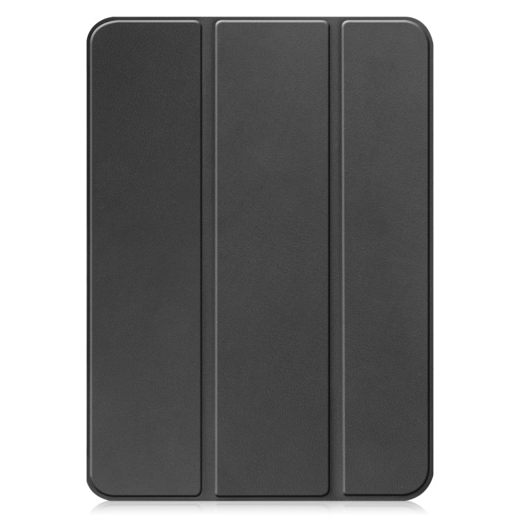 Solid Color Custer Texture Leather Tablet Case For iPad 10th Gen 10.9 2022(Black)