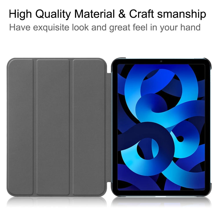 Solid Color Custer Texture Leather Tablet Case For iPad 10th Gen 10.9 2022(Black)