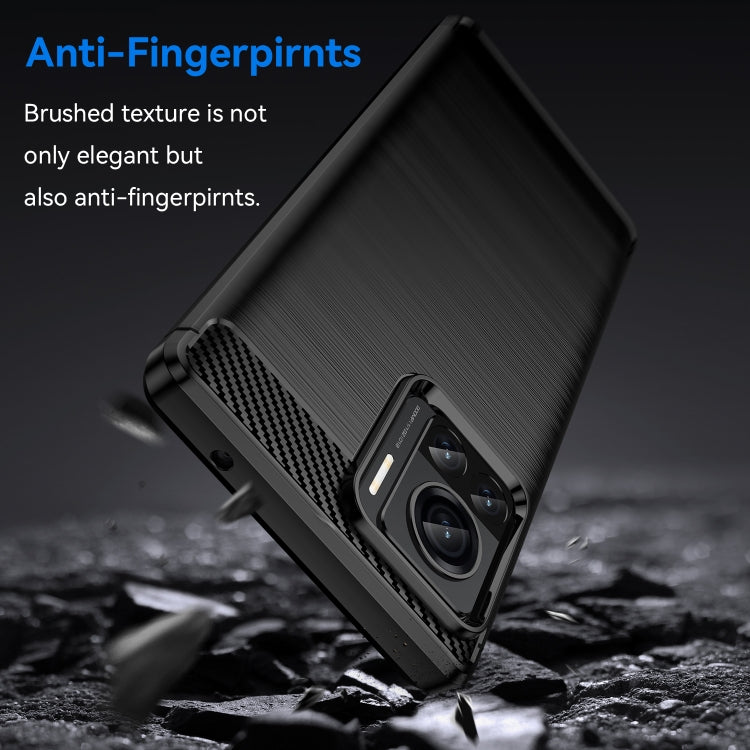 For Motorola Moto X30 Pro/Edge 30 Ultra Brushed Texture Carbon Fiber TPU Phone Case(Black)