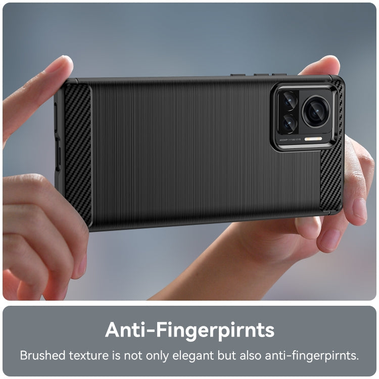 For Motorola Moto X30 Pro/Edge 30 Ultra Brushed Texture Carbon Fiber TPU Phone Case(Black)