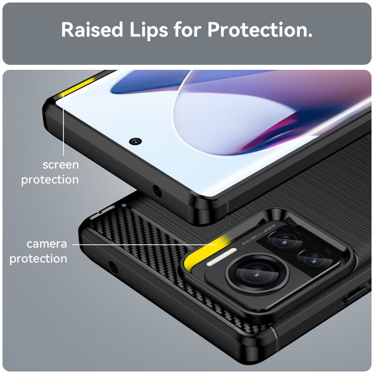 For Motorola Moto X30 Pro/Edge 30 Ultra Brushed Texture Carbon Fiber TPU Phone Case(Black)