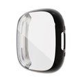 For Fitbit Versa 4 / Sense 2 Electroplating Full Coverage TPU Watch Case(Black)